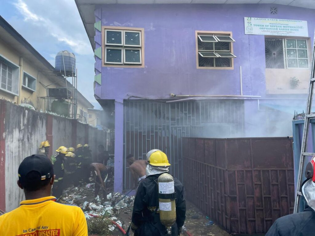 Fire destroys Lagos orphanage home, seven children rescued