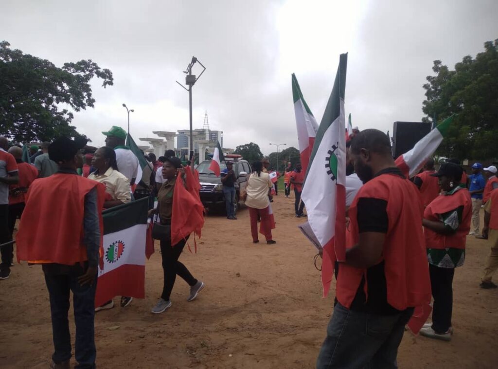 Protest: NLC leaders, others assemble at Unity Fountain, Abuja