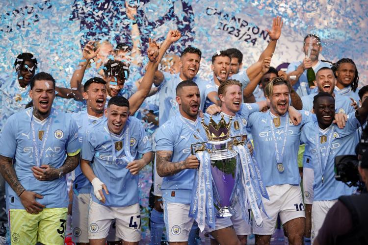 Man City win record fourth consecutive EPL title